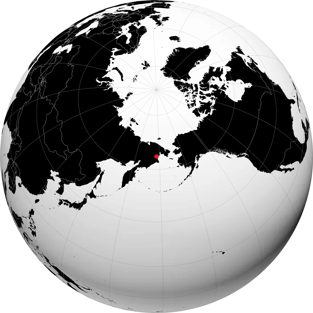 地球儀上のアナディル