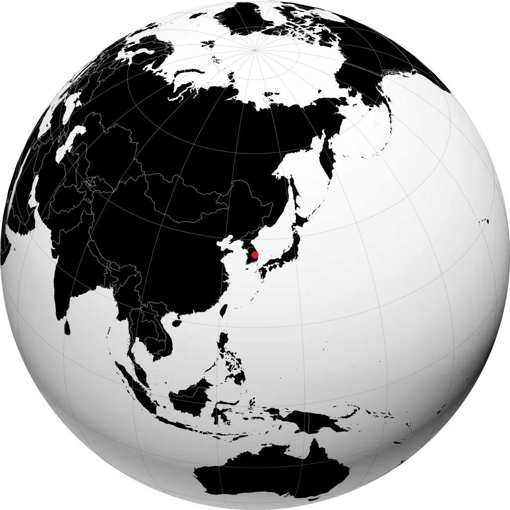 地球儀上の安東市