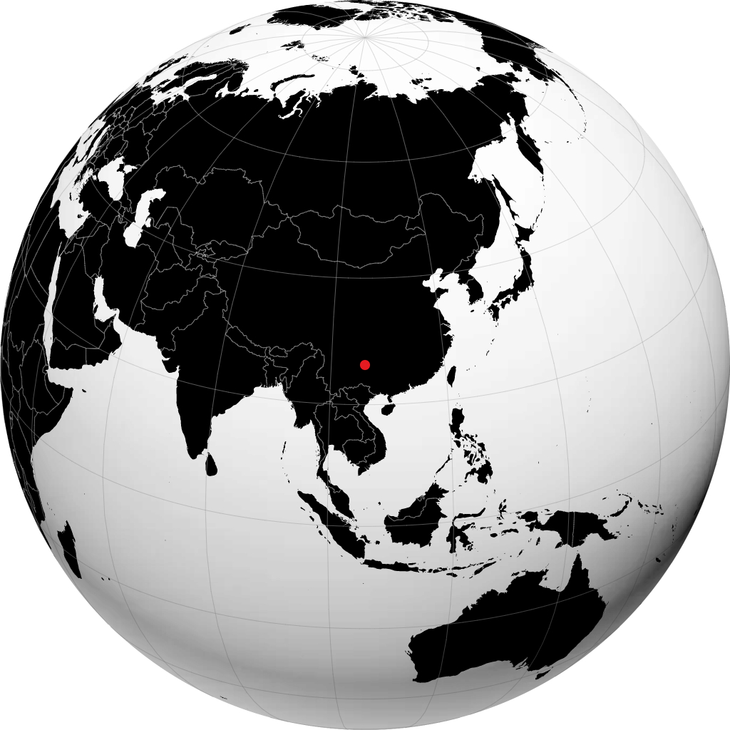 地球儀上の安順市