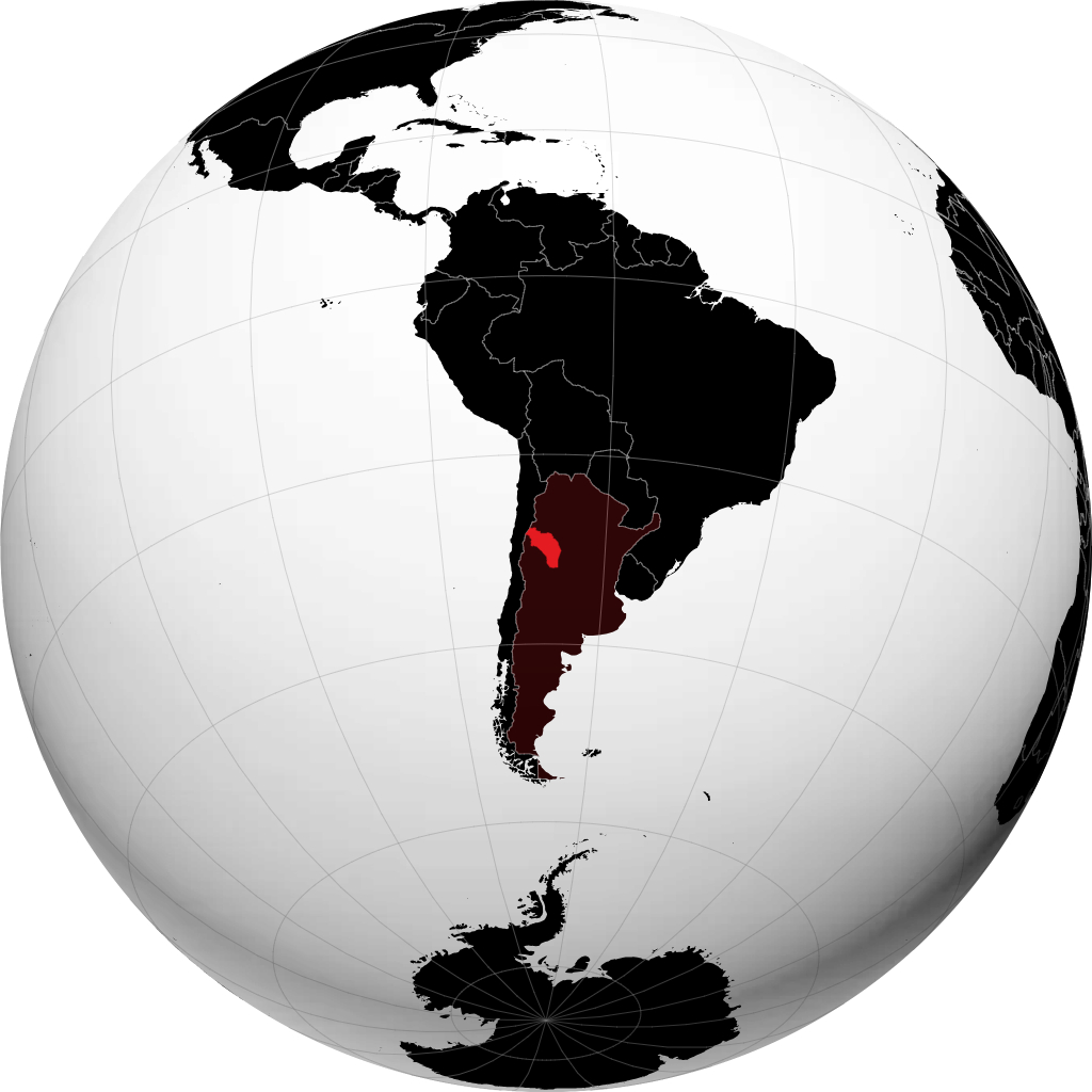 地球儀上のProvincia de La Rioja
