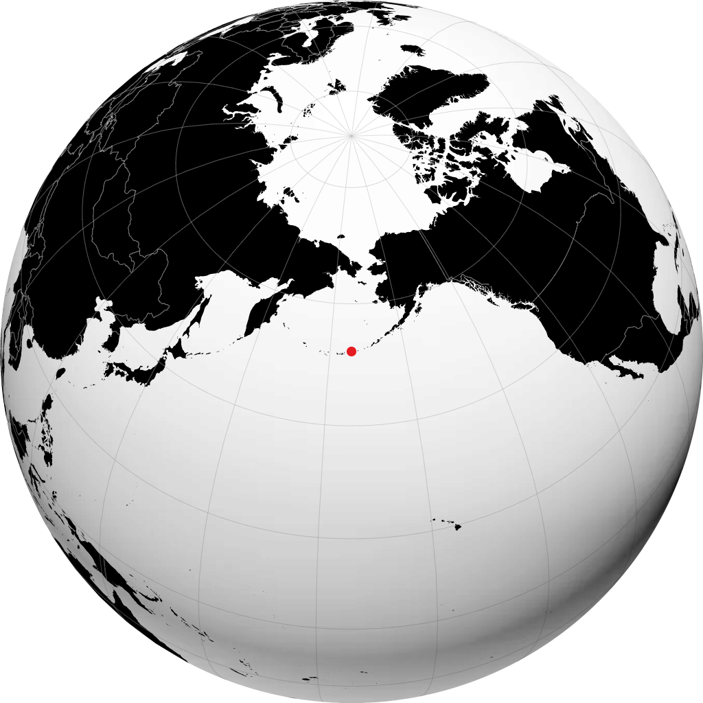 地球儀上のアトカ島