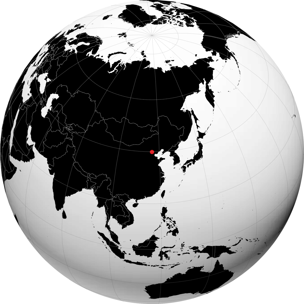 地球儀上の北京