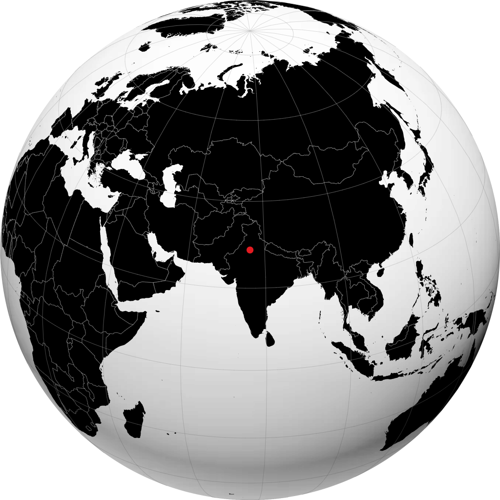地球儀上のビワニ