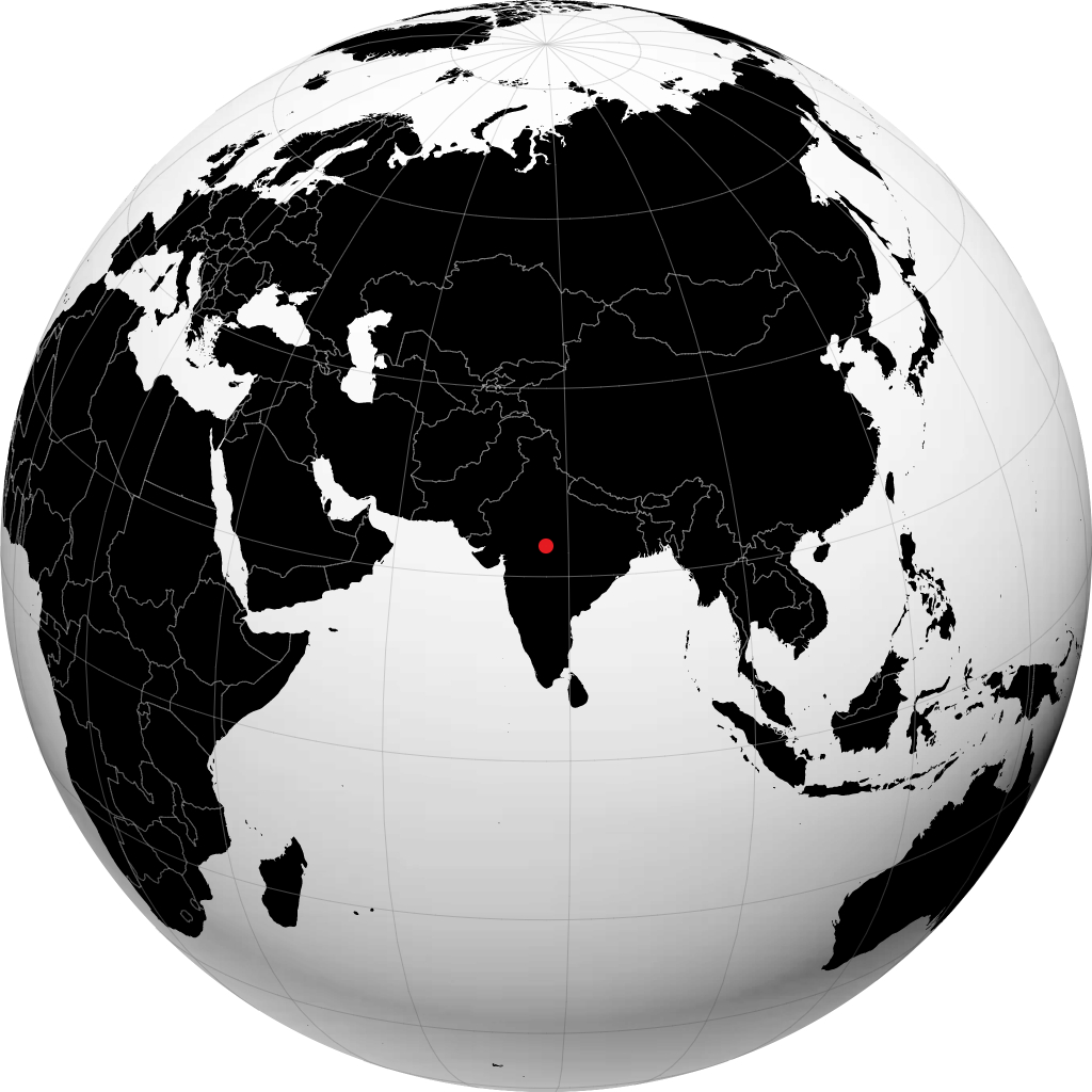 地球儀上のボーパール