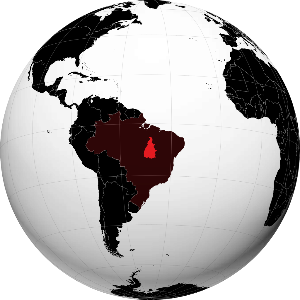 地球儀上のトカンチンス州