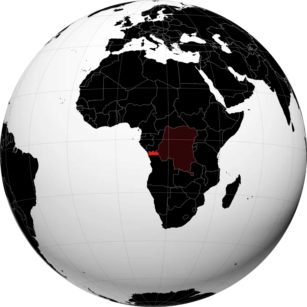 地球儀上のProvince du Bas-Congo