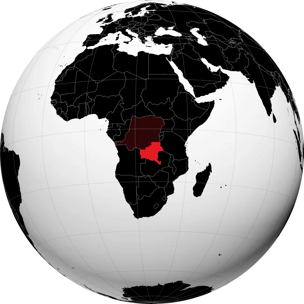 地球儀上のKatanga Province