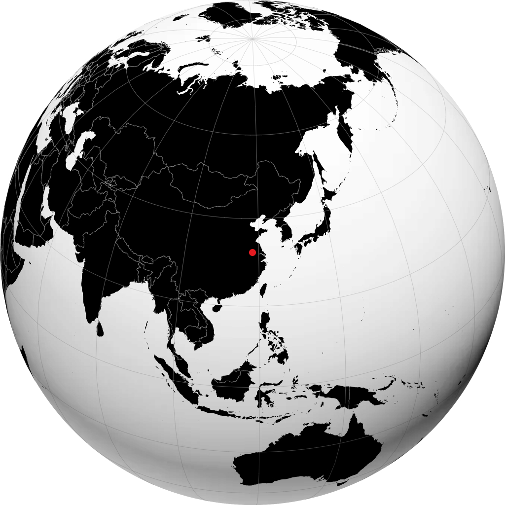 地球儀上の滁州