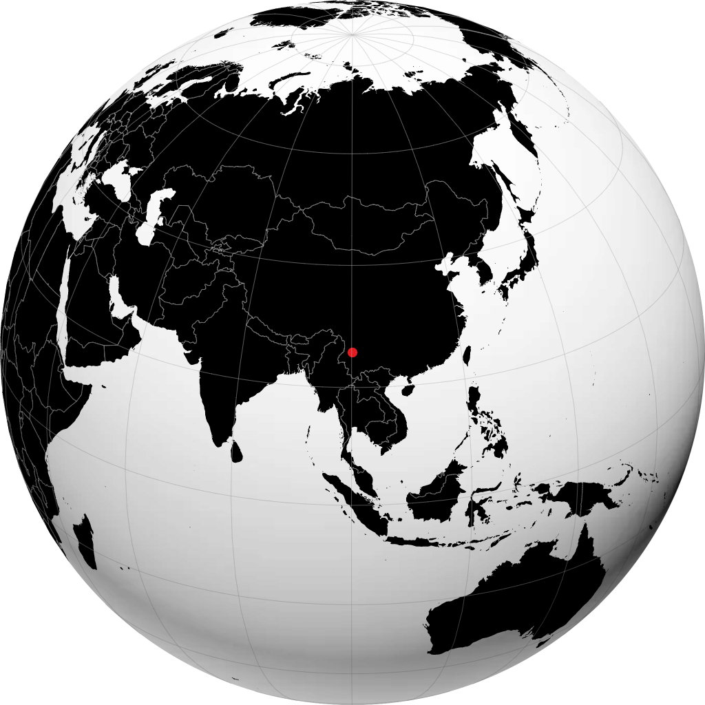 地球儀上の大理