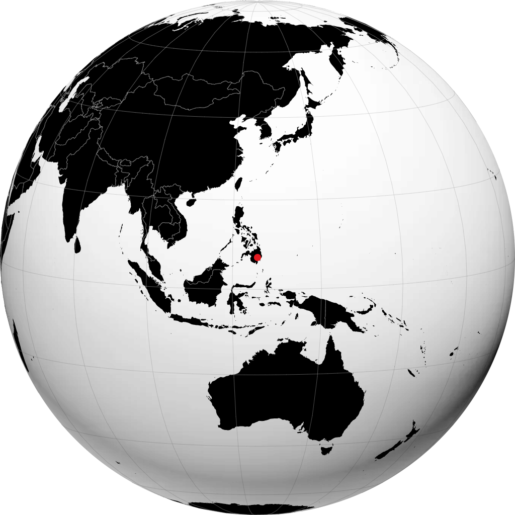 地球儀上のダバオ