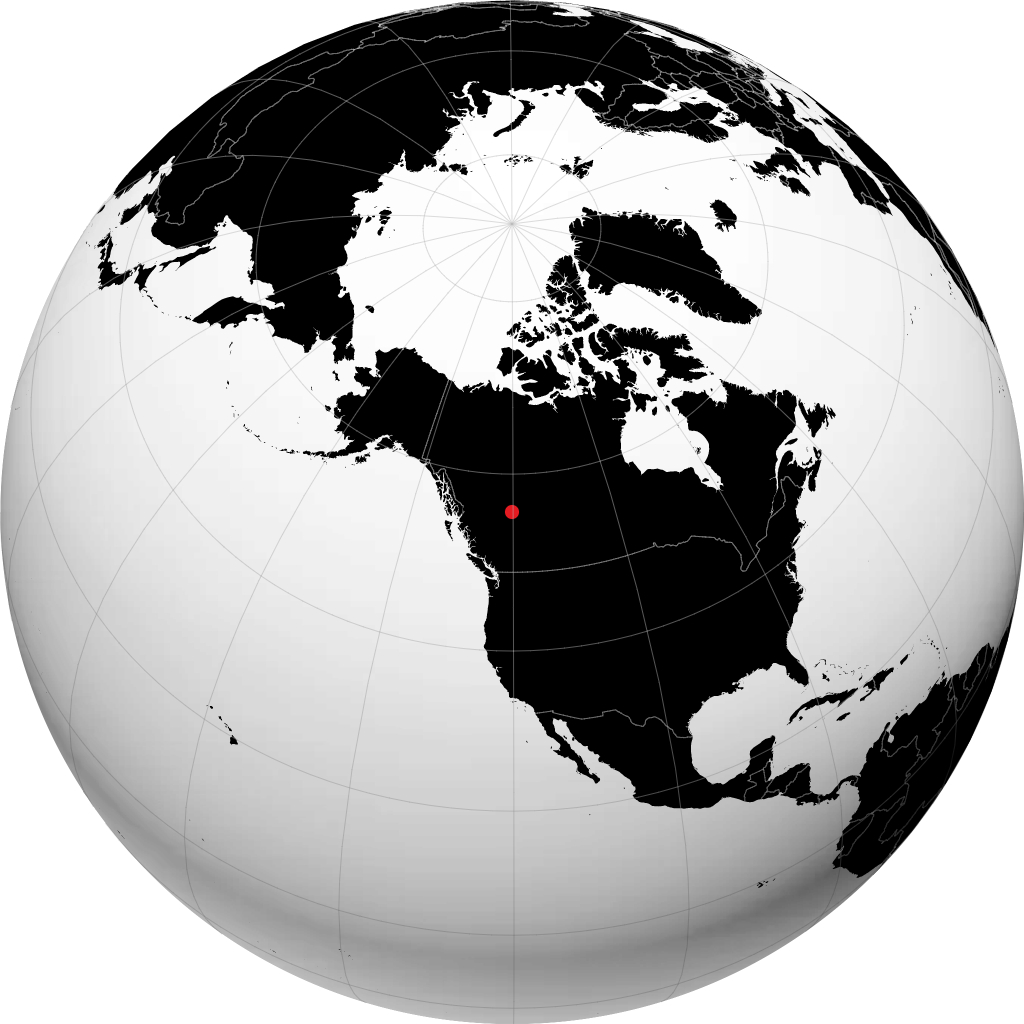 地球儀上のドーソン・クリーク