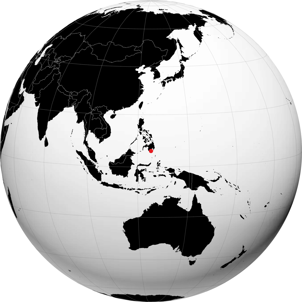 地球儀上のジェネラル・サントス