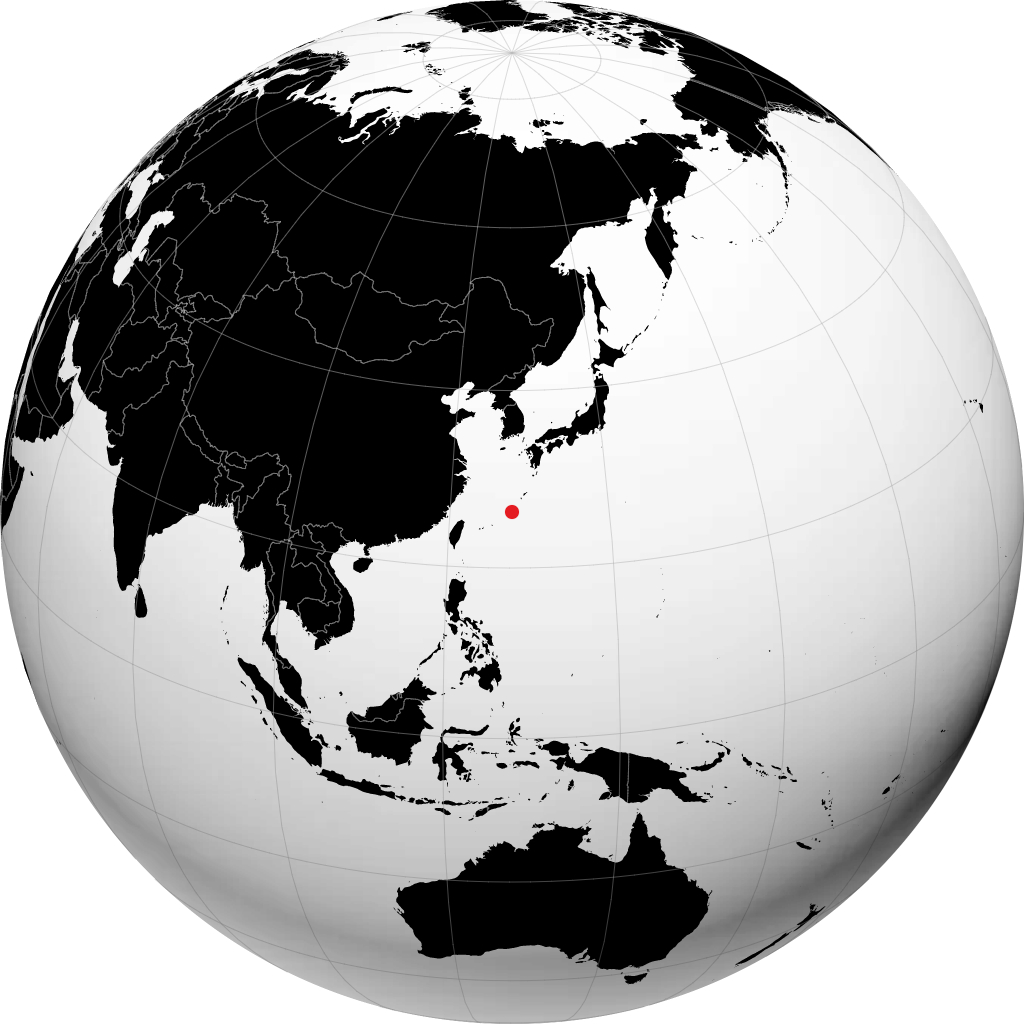 地球儀上の宜野湾市
