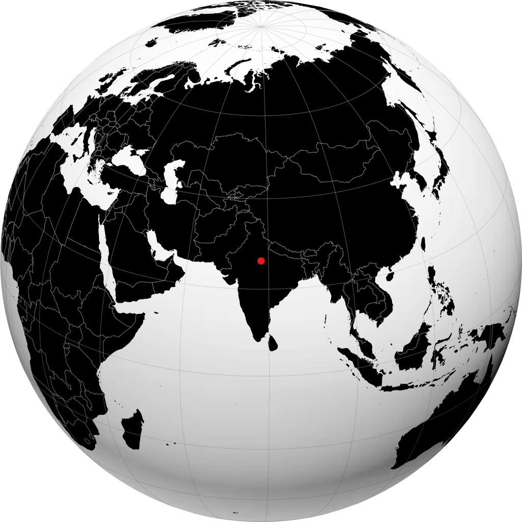 地球儀上のグワーリオール