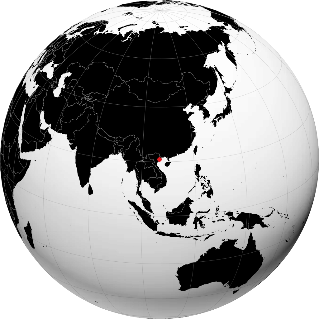 地球儀上のハイフォン