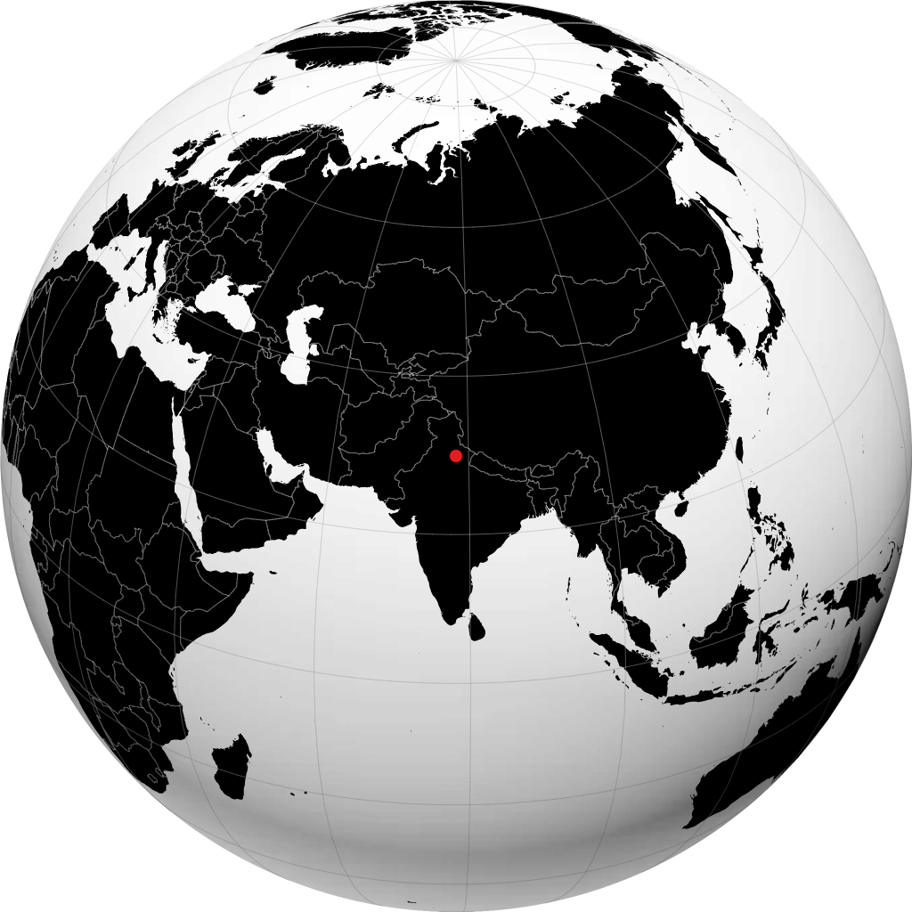 地球儀上のハリドワール