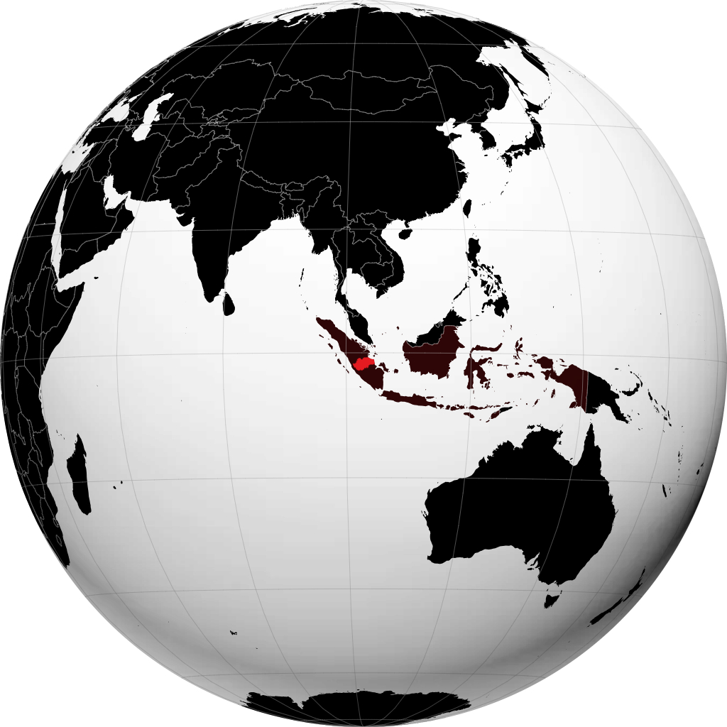 地球儀上のProvinsi Jambi