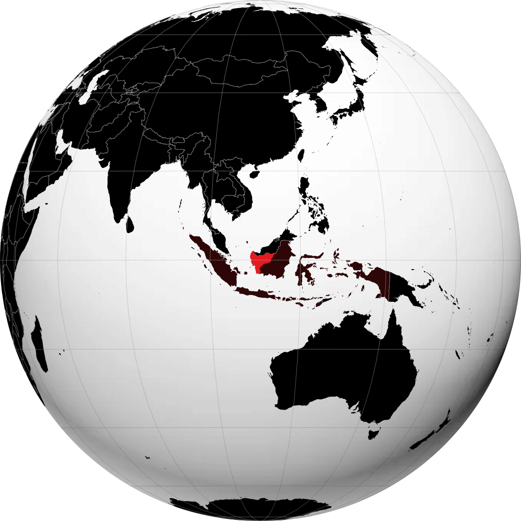 地球儀上のProvinsi Kalimantan Barat