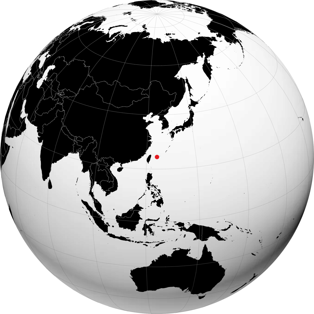 地球儀上の石垣市