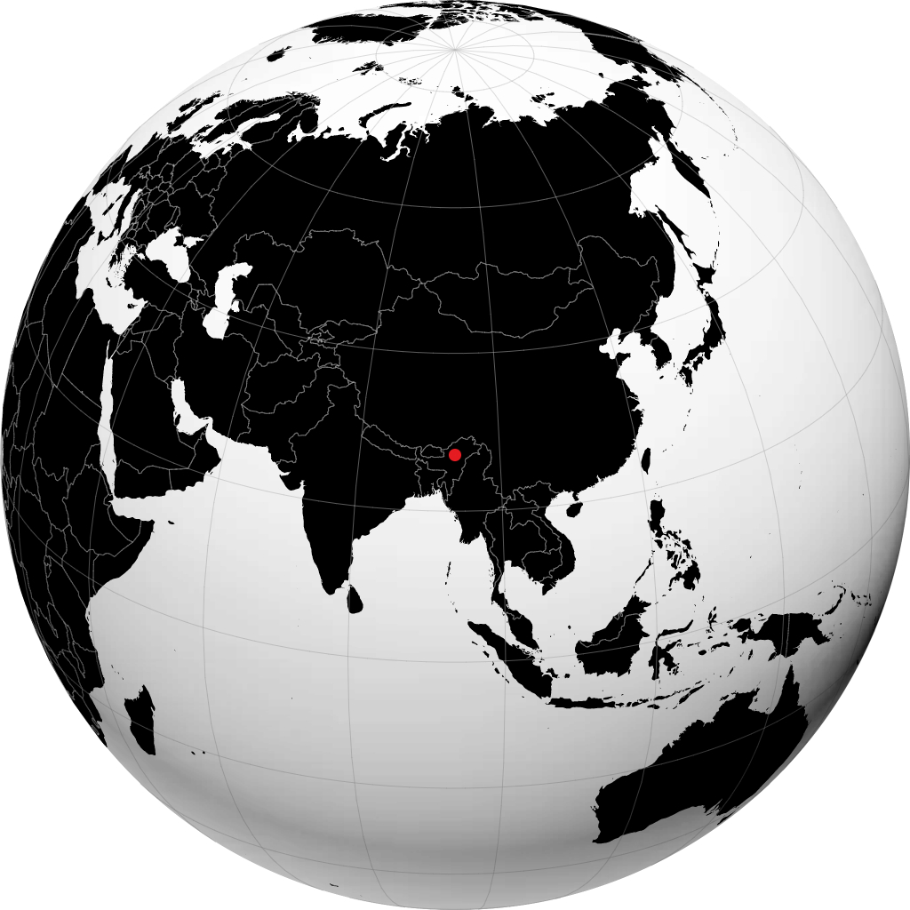 地球儀上のイータナガル