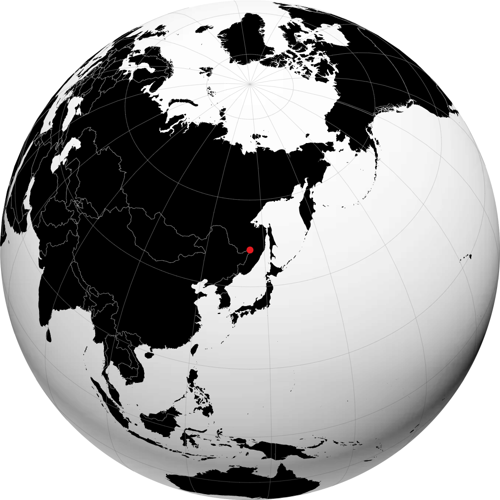 地球儀上のハバロフスク