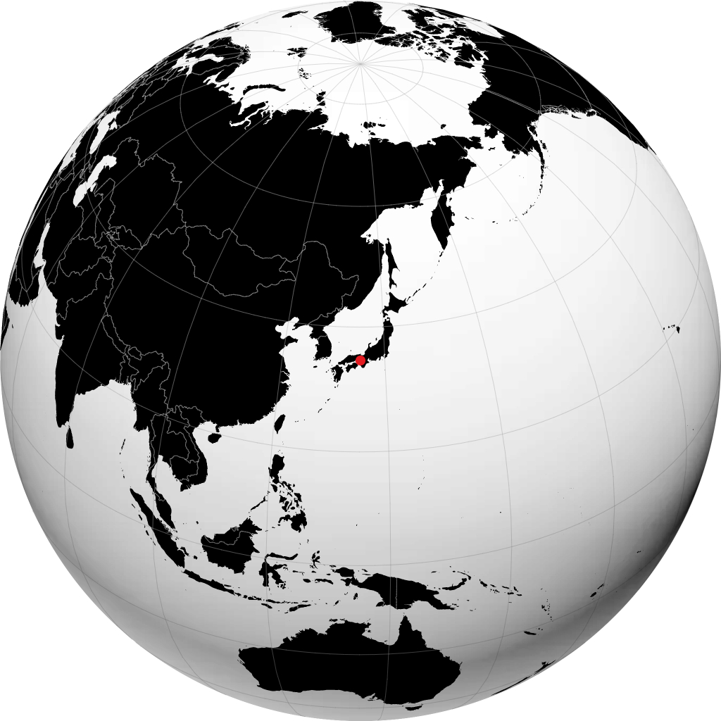 地球儀上の神戸