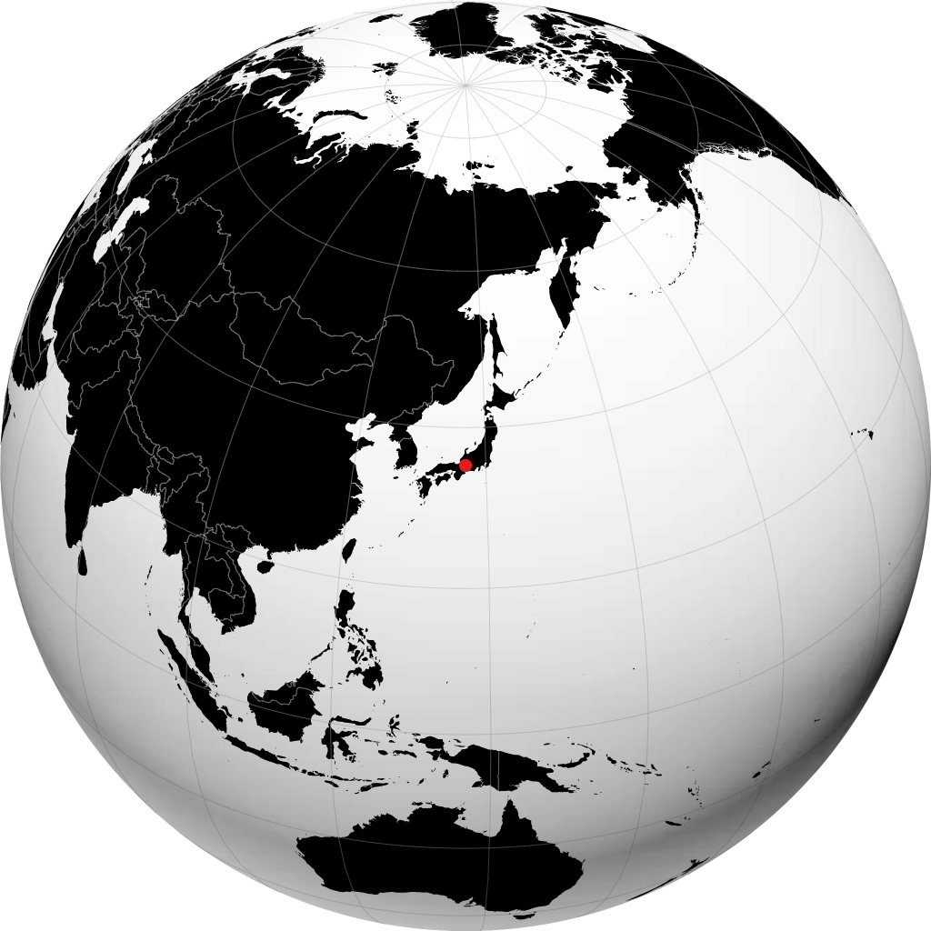 地球儀上の江南市