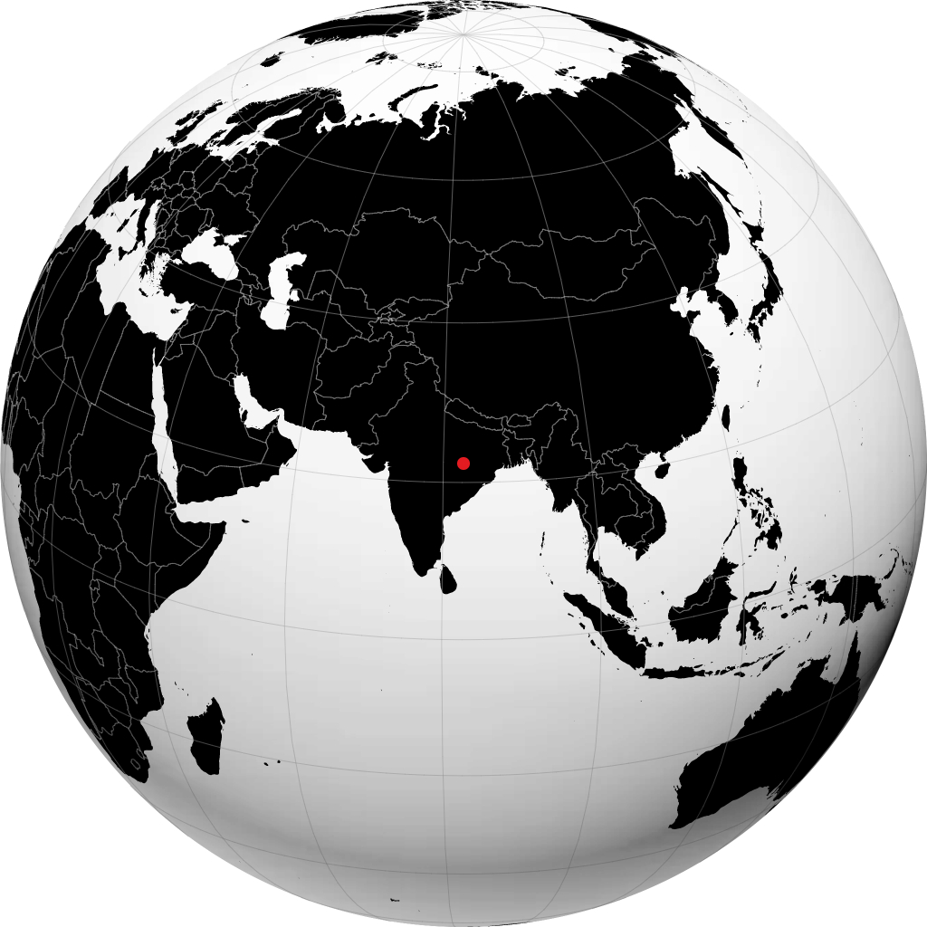 地球儀上のコルバ