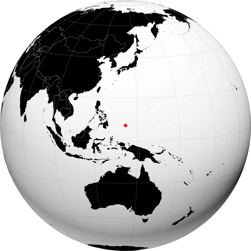 地球儀上のコロール
