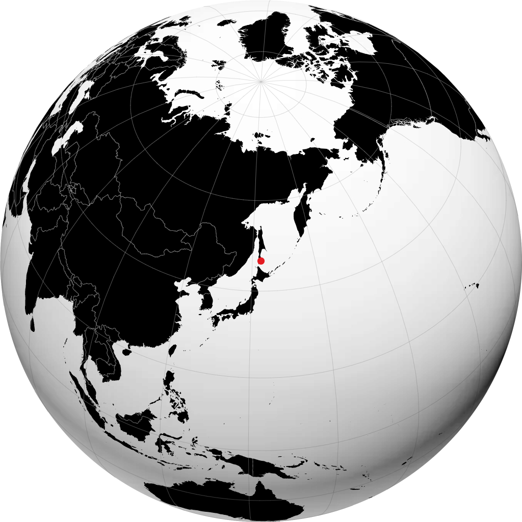 地球儀上のコルサコフ