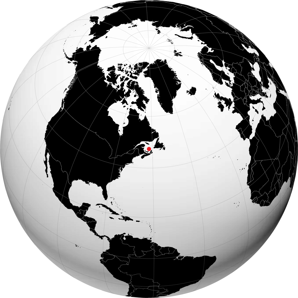 地球儀上のレタン=デュ=ノール