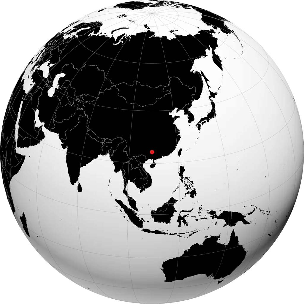 地球儀上の柳州