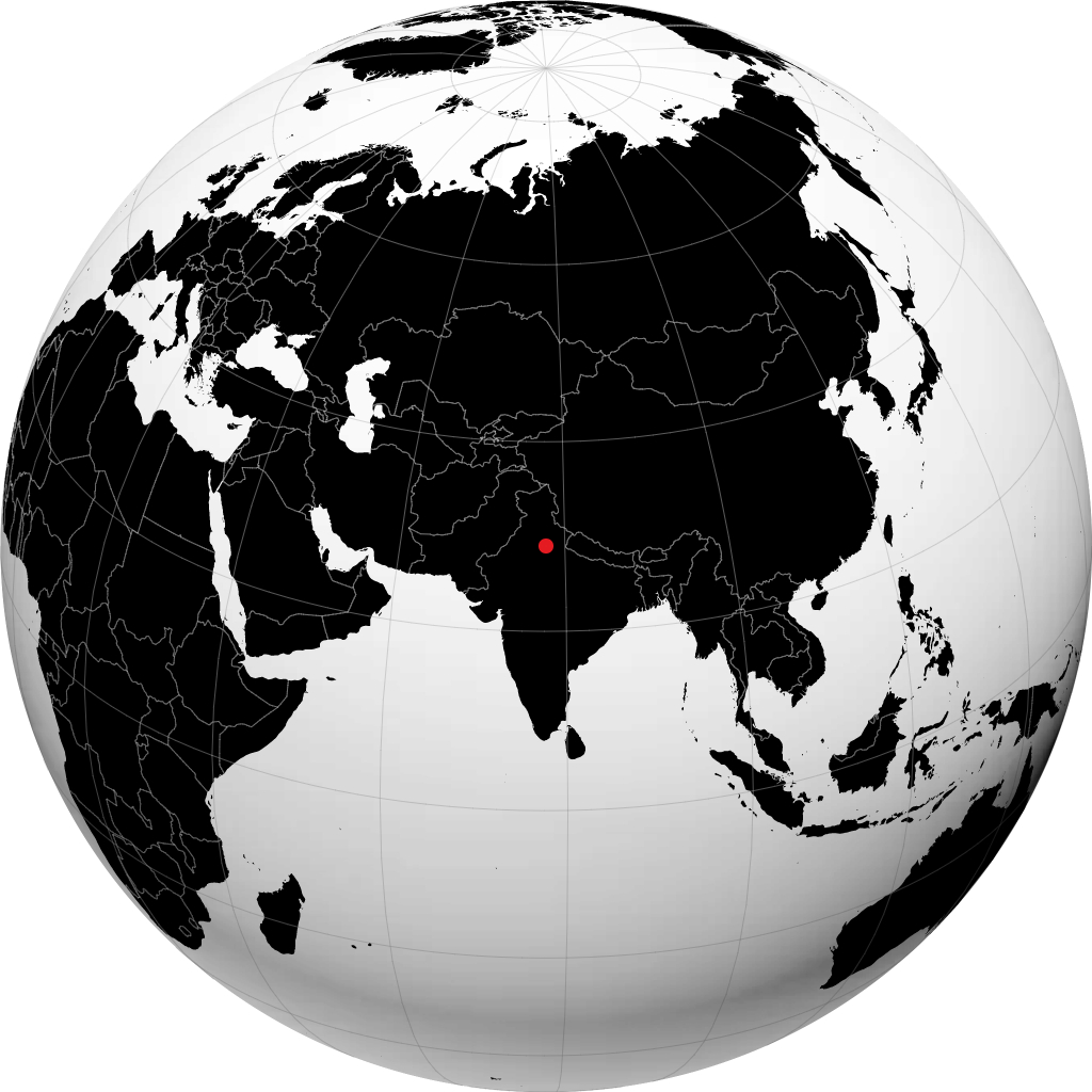 地球儀上のメーラト
