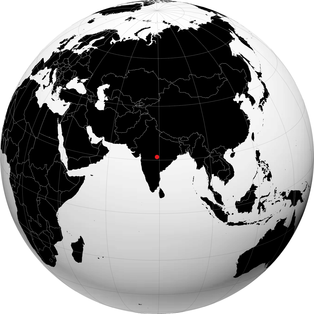 地球儀上のナグプール