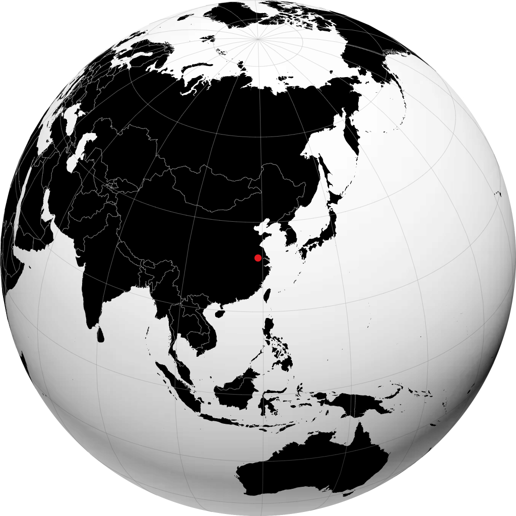 地球儀上の南京