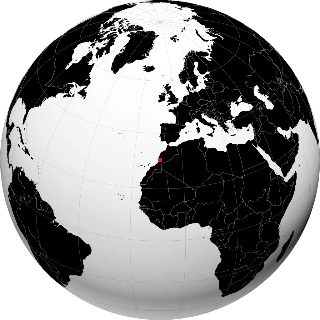 地球儀上のウラド・テイマ