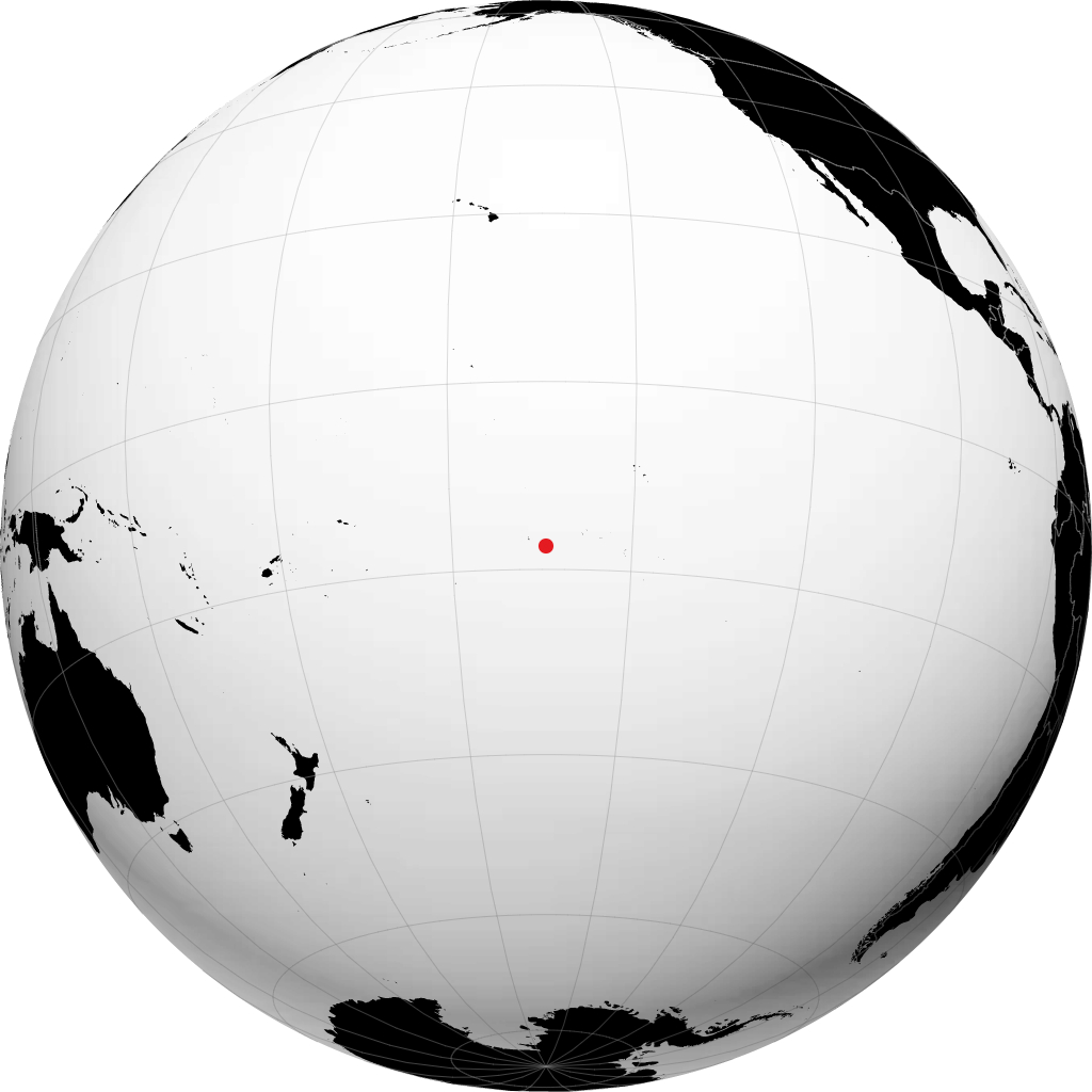 地球儀上のパペーテ
