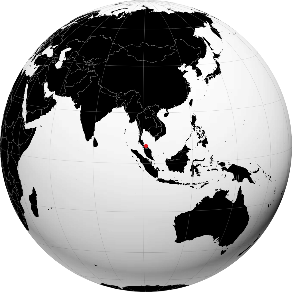 地球儀上のパッタニ