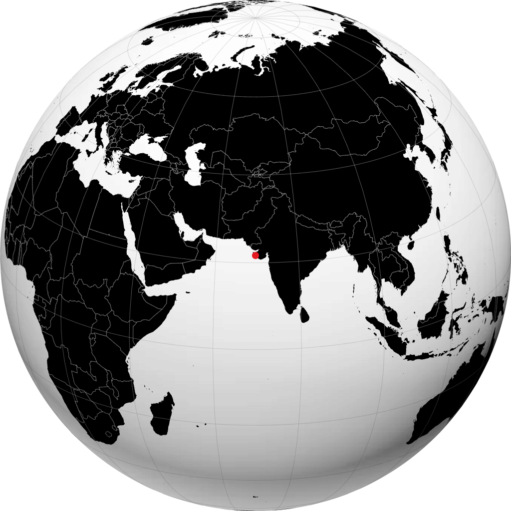 地球儀上のポールバンダル