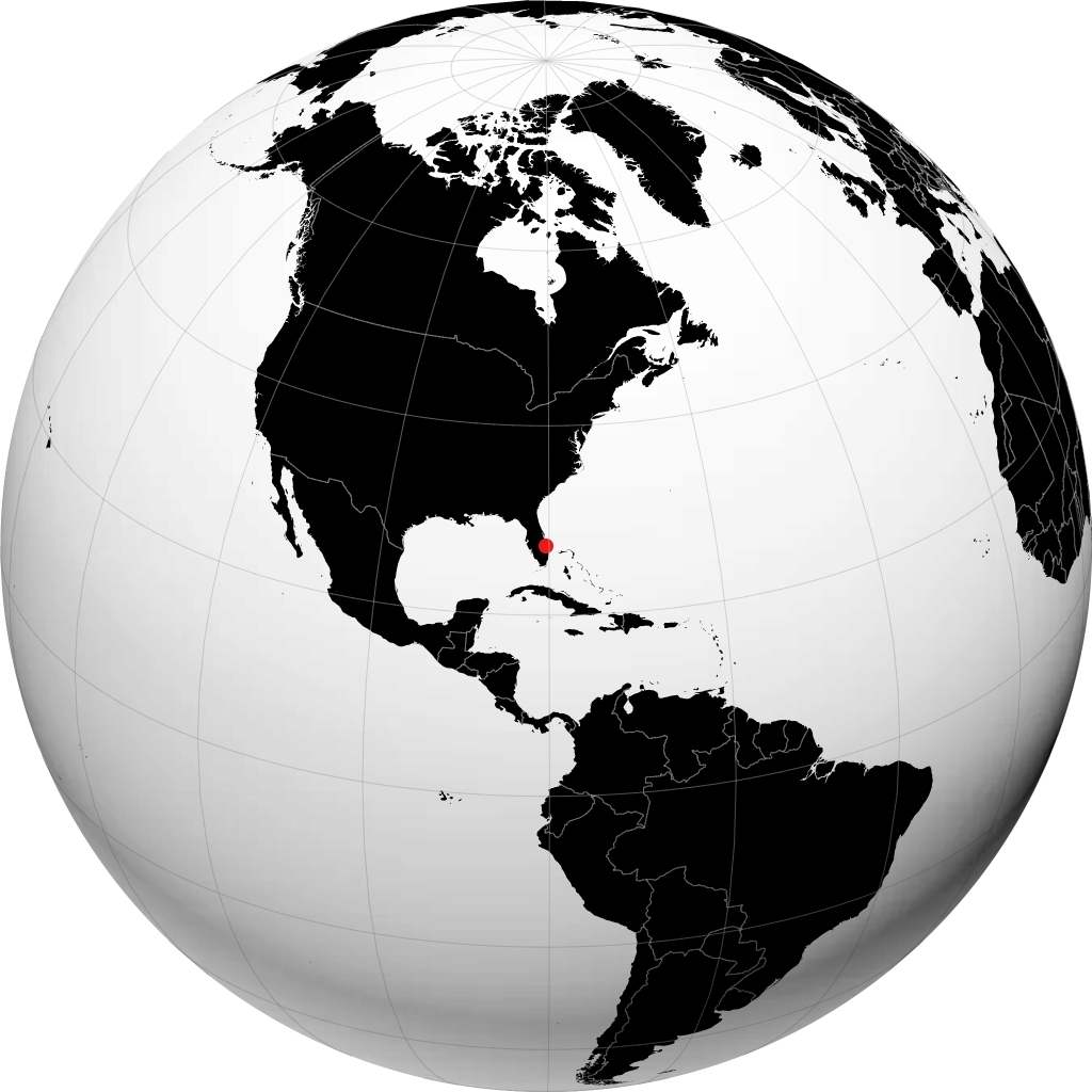 地球儀上のポートセントルーシー