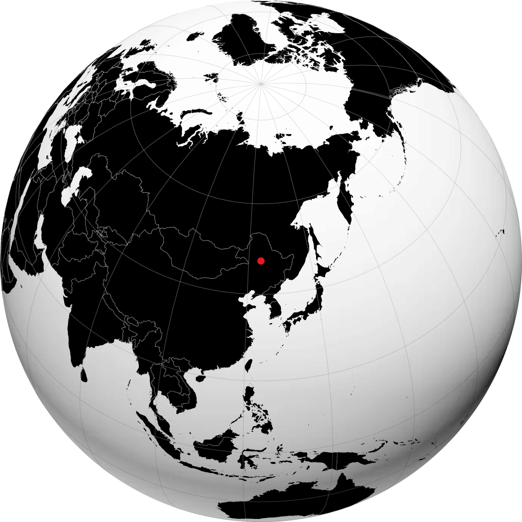 地球儀上のチチハル
