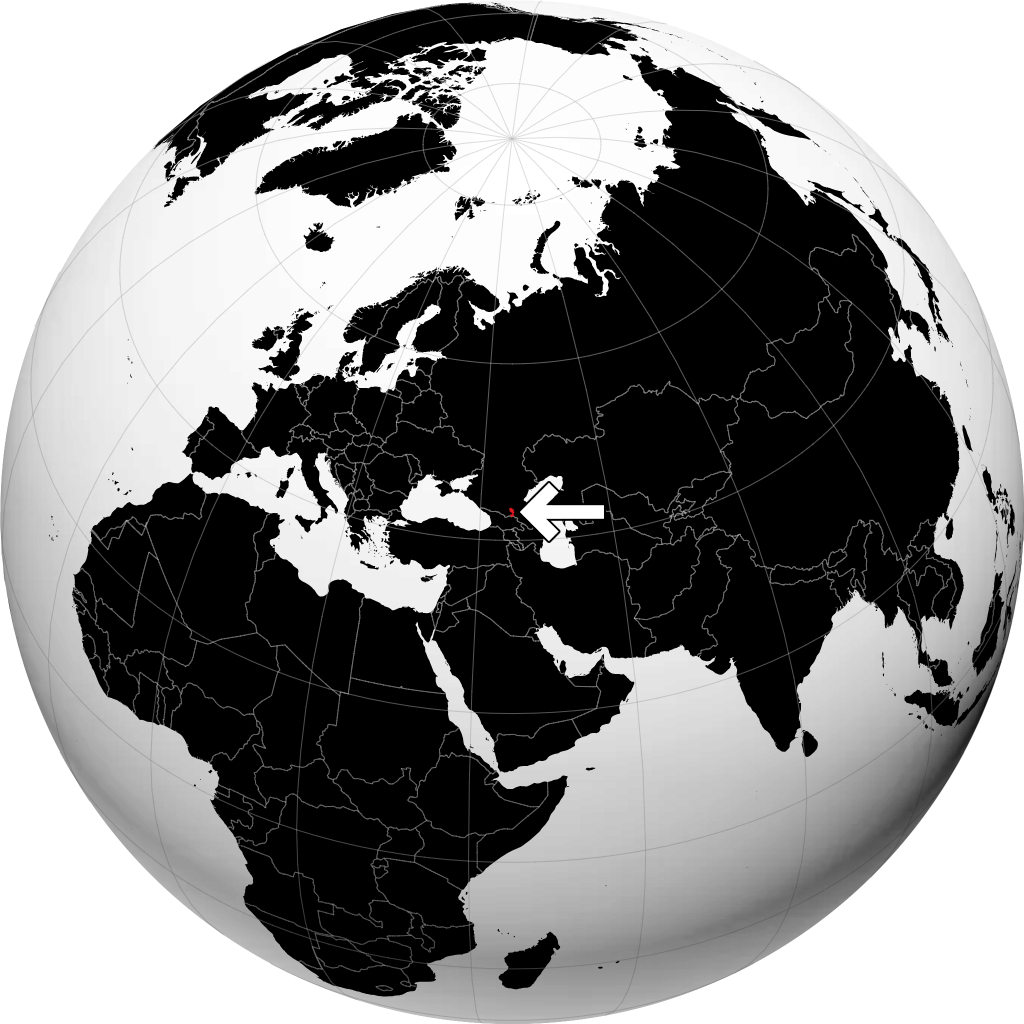 地球儀上のイングーシ共和国