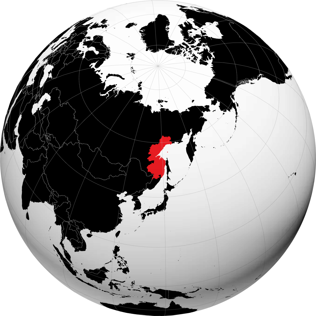 地球儀上のハバロフスク地方
