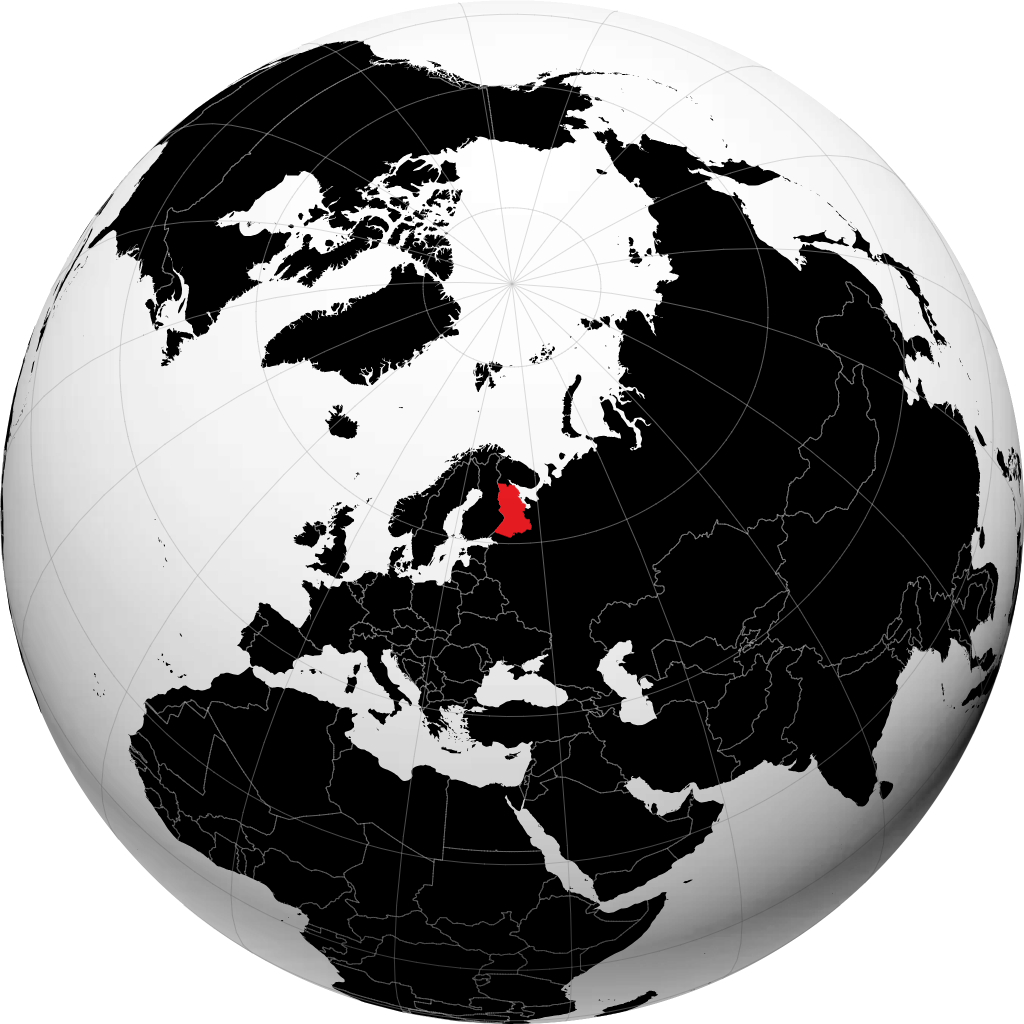 地球儀上のカレリア共和国