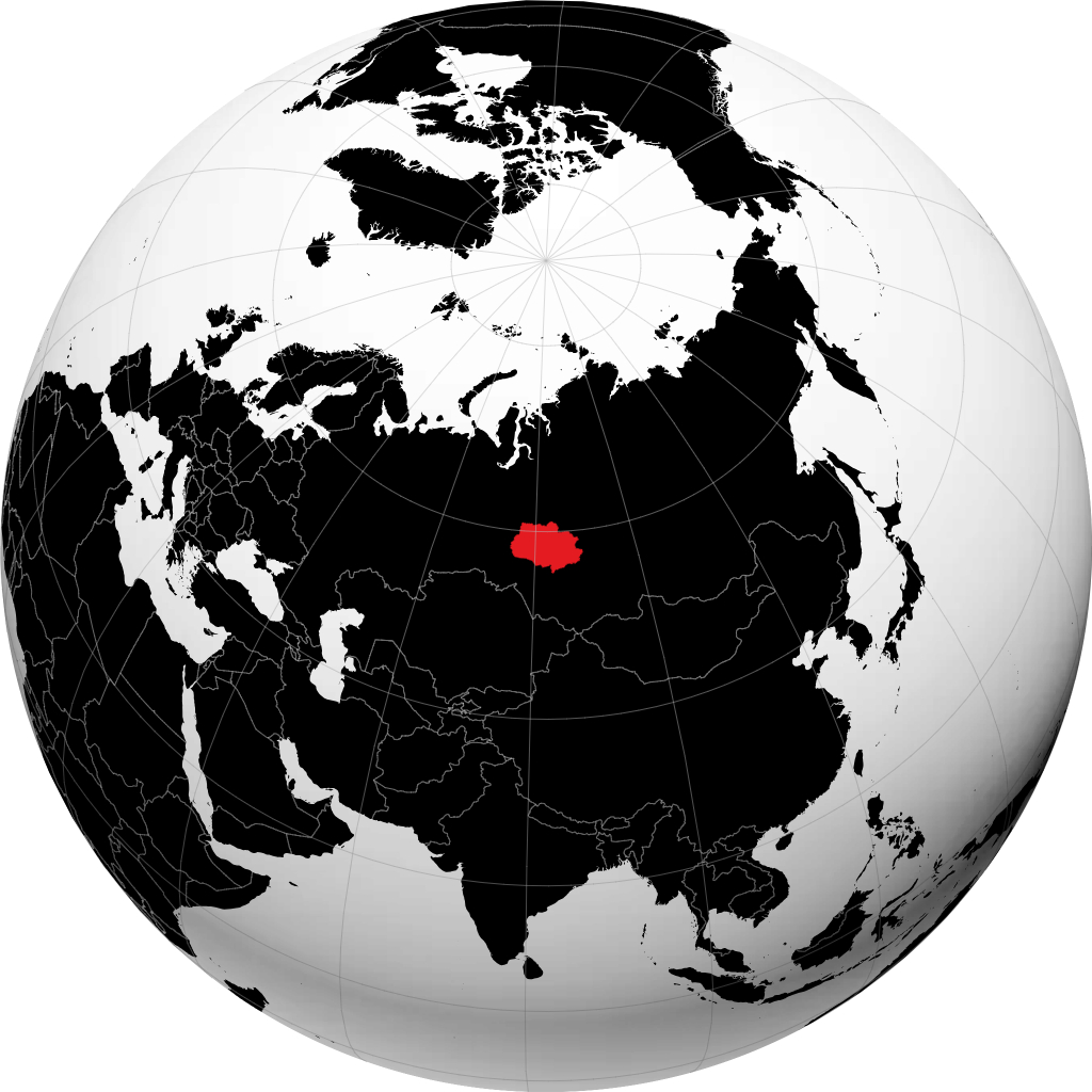 地球儀上のトムスク州