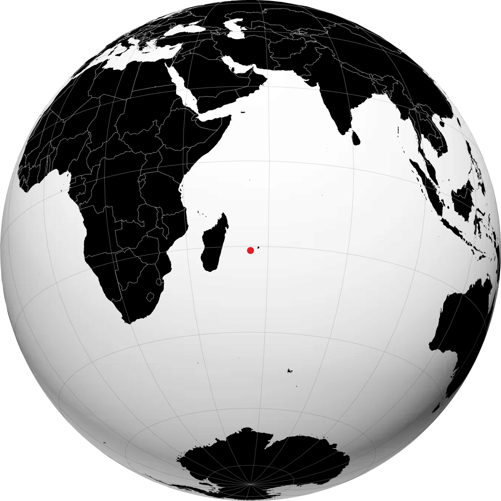 地球儀上のサント=アンドレ