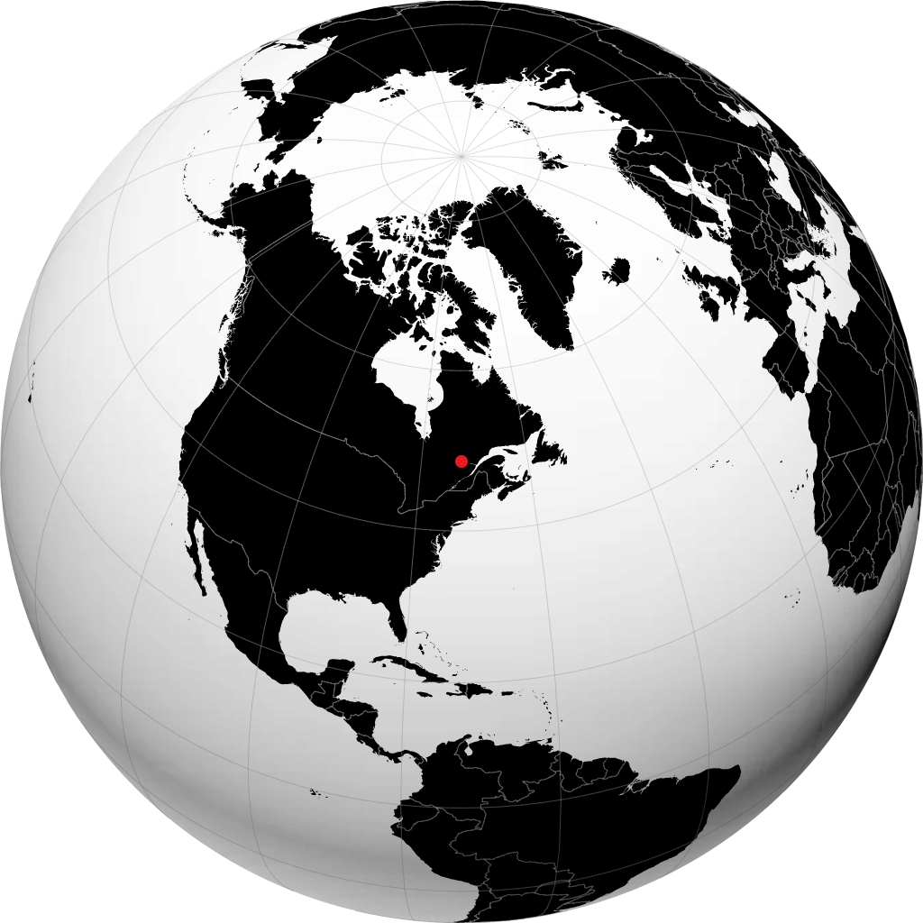 地球儀上のサン=フェリシアン