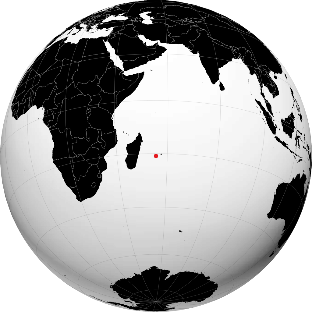 地球儀上のサント=マリー