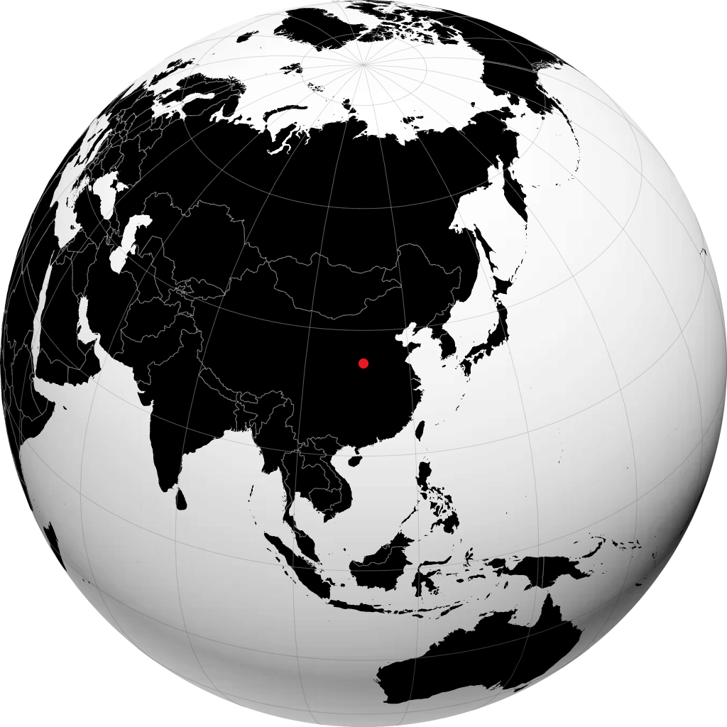 地球儀上の三門峡
