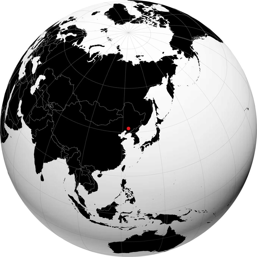 地球儀上の瀋陽